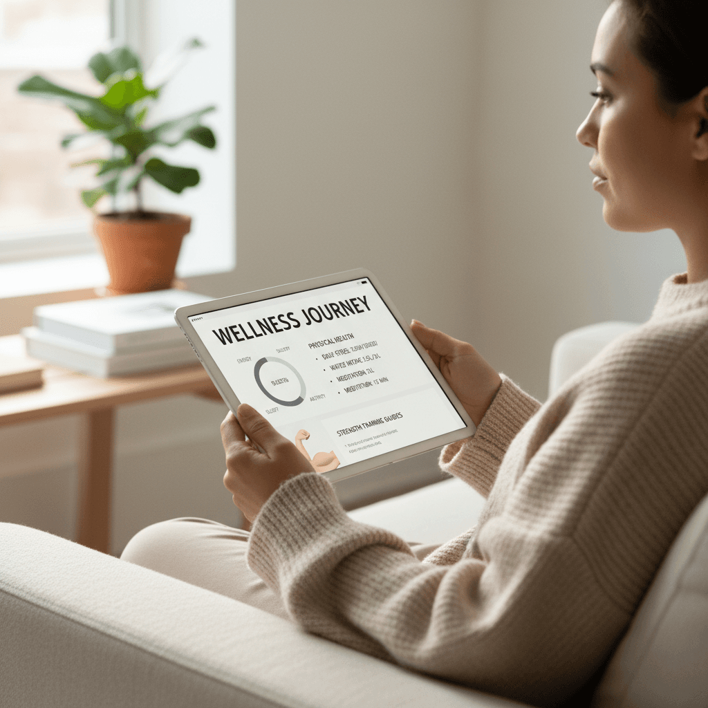 Patient receiving medication and lifestyle guidance reminders