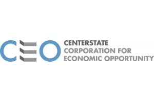 CenterState Corporation for Economic Opportunity logo featuring blue and gray stylized CEO lettering.